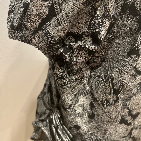Michael Kors Womens Foil Paisley Wrap Blouse - Picture 13 of 16